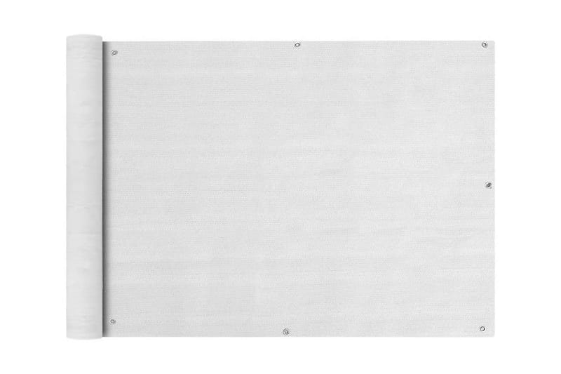 Balkongskärm HDPE 75x600 cm vit - Vit - Balkongskydd