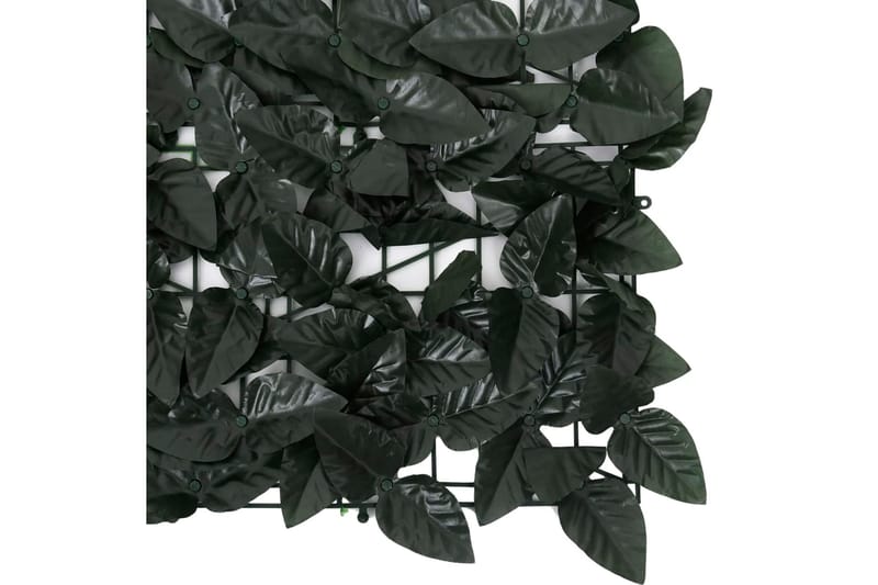 Balkongskärm mörkgröna blad 600x150 cm - Grön - Balkongskydd