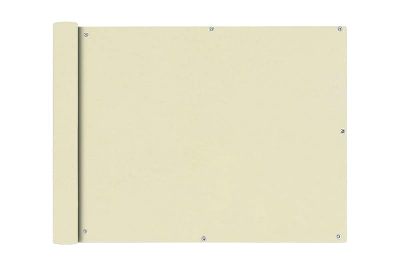 Balkongskärm oxfordtyg 90x600 cm gräddvit - Balkongskydd
