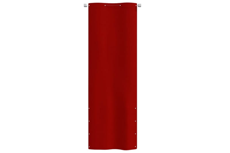 Balkongskärm röd 80x240 cm oxfordtyg - Röd - Balkongskydd