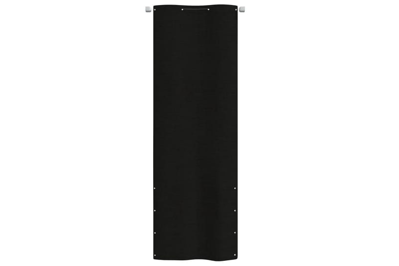 Balkongskärm svart 80x240 cm oxfordtyg - Svart - Balkongskydd