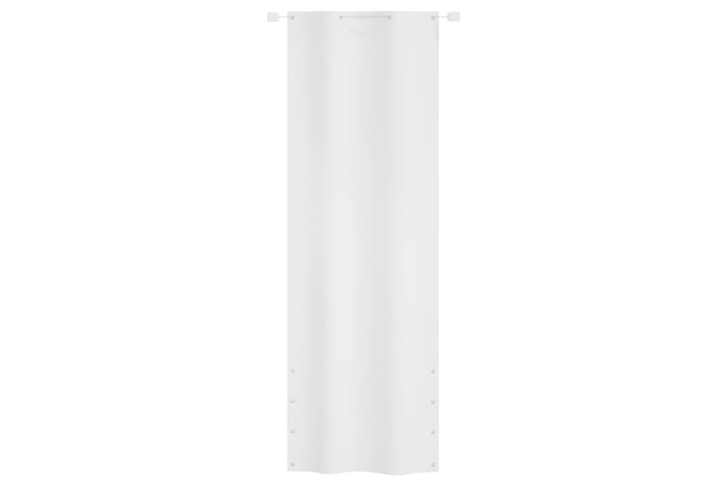 Balkongskärm vit 80x240 cm oxfordtyg - Vit - Balkongskydd