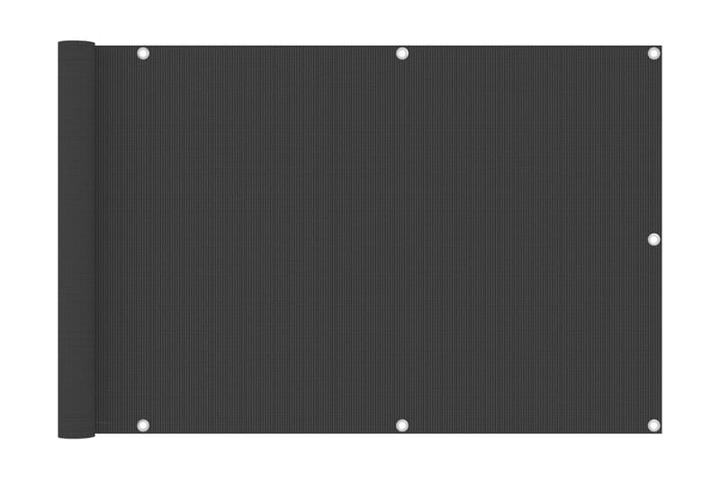 Balkongskärm antracit 90x300 cm HDPE - Antracit - Balkongskydd