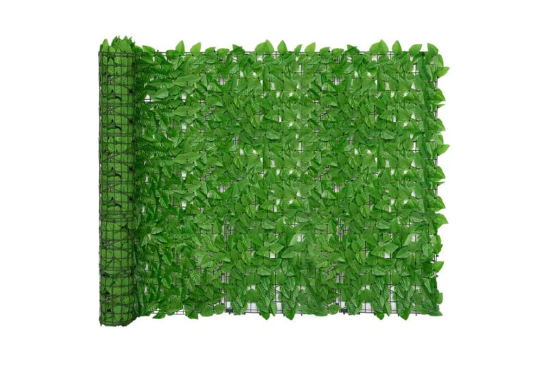 Balkongskärm gröna blad 400x150 cm - Grön - Balkongskydd