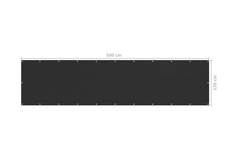 Balkongskärm HDPE 120x500 cm antracit - Antracit - Balkongskydd