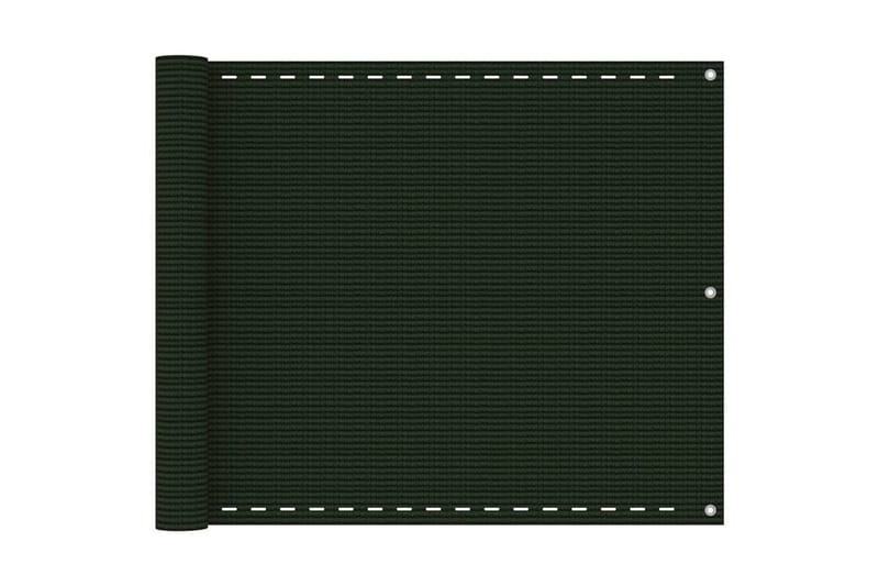 Balkongskärm mörkgrön 75x300 cm HDPE - Mörkgrön - Balkongskydd
