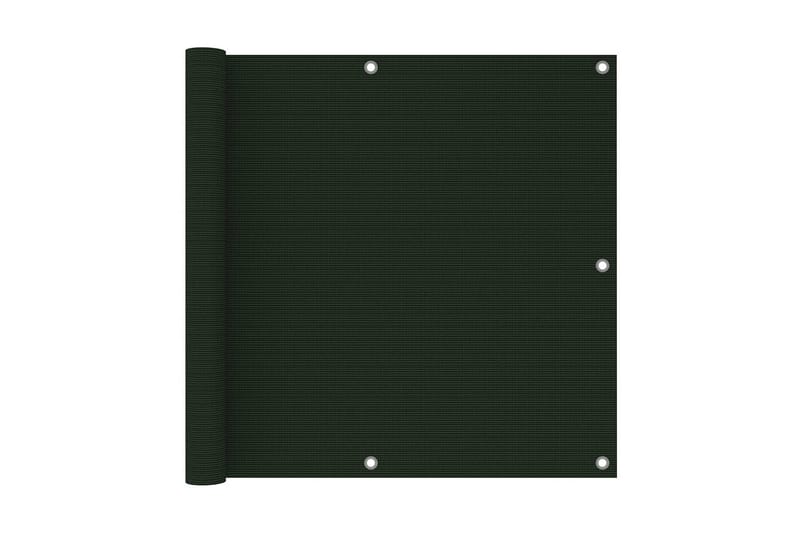Balkongskärm mörkgrön 90x500 cm HDPE - Mörkgrön - Balkongskydd