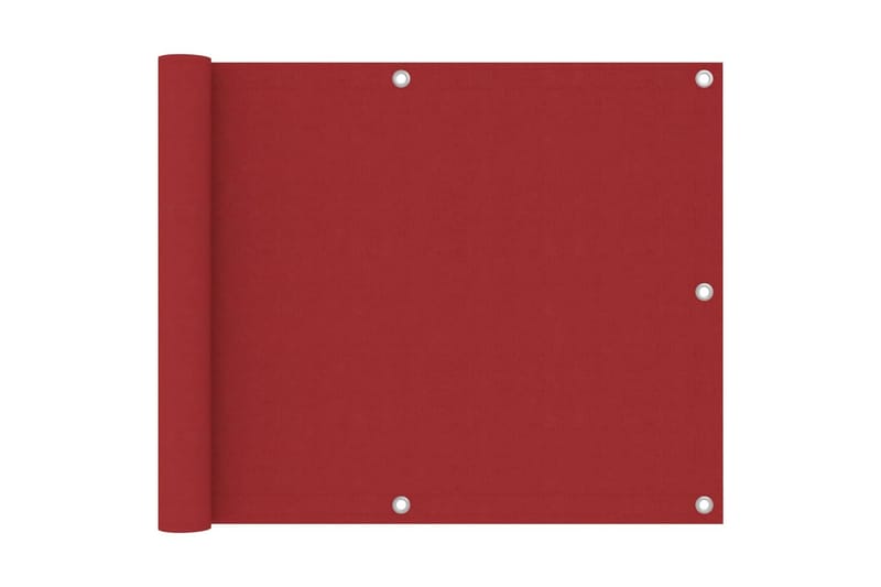 Balkongskärm röd 75x500 cm oxfordtyg - Röd - Balkongskydd