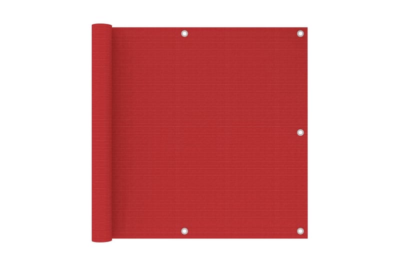 Balkongskärm röd 90x300 cm HDPE - Röd - Balkongskydd