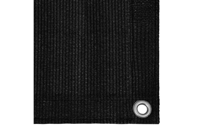 Balkongskärm svart 120x300 cm HDPE - Svart - Balkongskydd