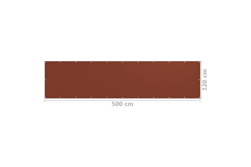 Balkongskärm terrakotta 120x500 cm HDPE - Terrakotta - Balkongskydd