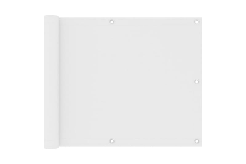 Balkongskärm vit 75x500 cm oxfordtyg - Vit - Balkongskydd