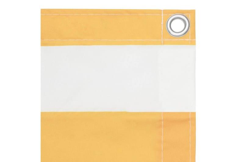 Balkongskärm vit och gul 90x300 cm oxfordtyg - Flerfärgad - Balkongskydd