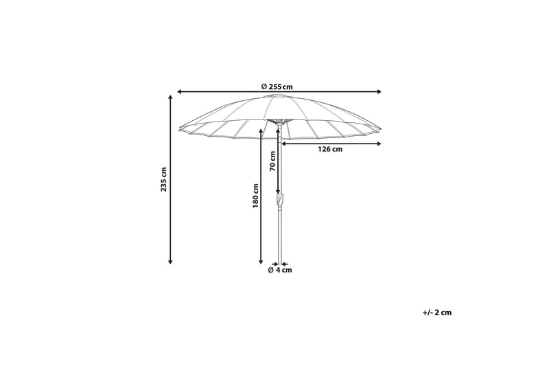 Faenza Parasoll 255 cm - Röd/Svart - Utemöbler & utemiljö - Solskydd - Parasoll
