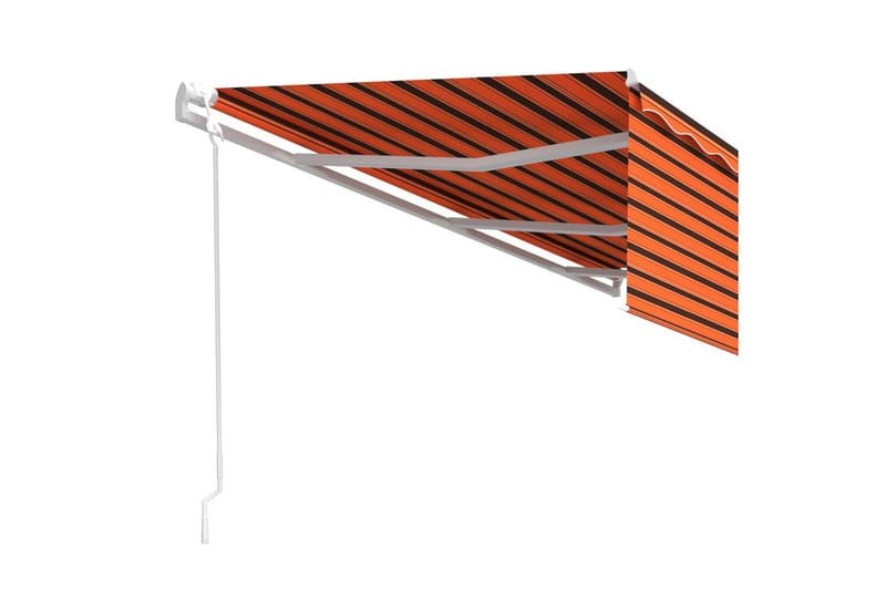 Automatiserad markis med rullgardin 6x3m orange/brun - Orange - Markiser - Fönstermarkis