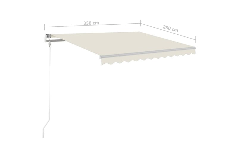 Automatisk markis 350x250 cm gräddvit - Vit - Markiser - Terrassmarkis