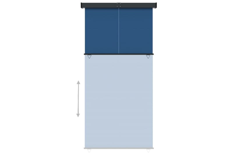 Balkongmarkis 140x250 cm blå - Blå - Markiser - Sidomarkis