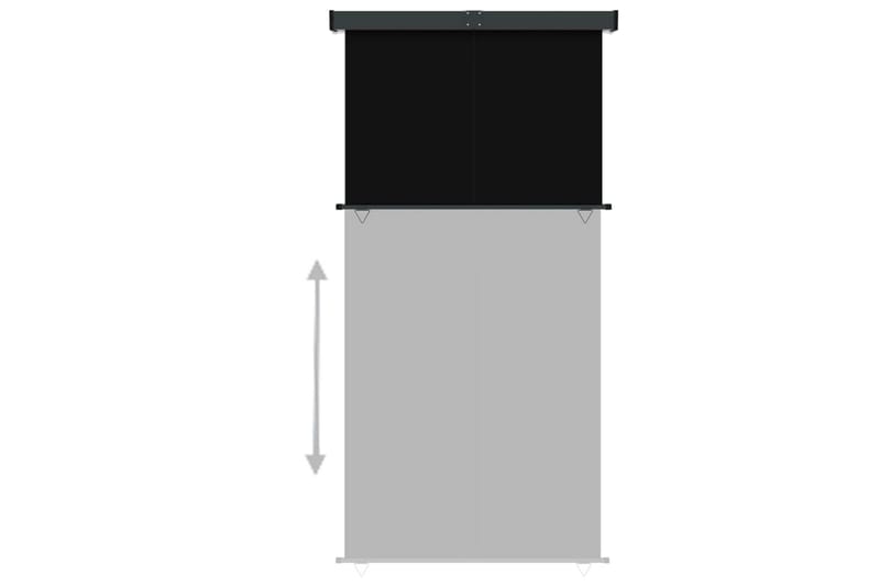 Balkongmarkis 140x250 cm svart - Svart - Sidomarkis - Markiser