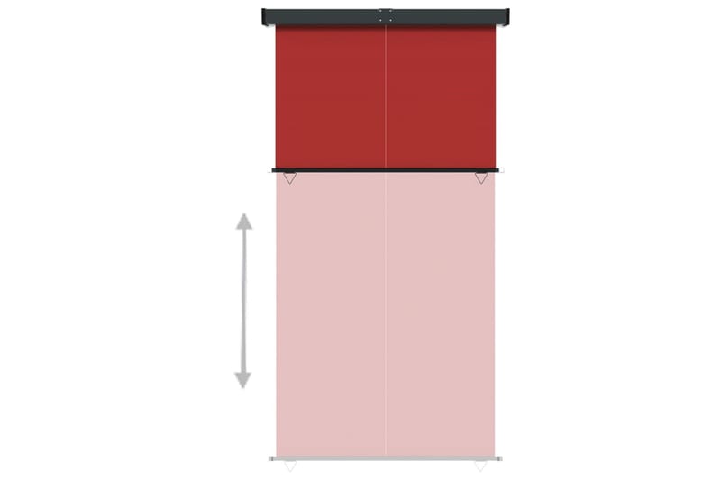 Balkongmarkis 170x250 cm röd - Röd - Sidomarkis - Markiser