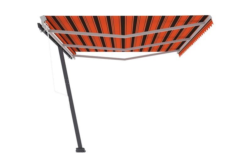 Fristående automatisk markis 600x300 cm orange/brun - Orange - Markiser - Fönstermarkis