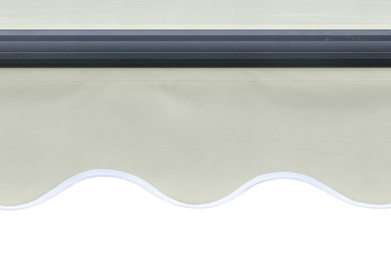 Infällbar markis med vindsensor & LED 300x250 cm gräddvit - Vit - Markiser - Terrassmarkis