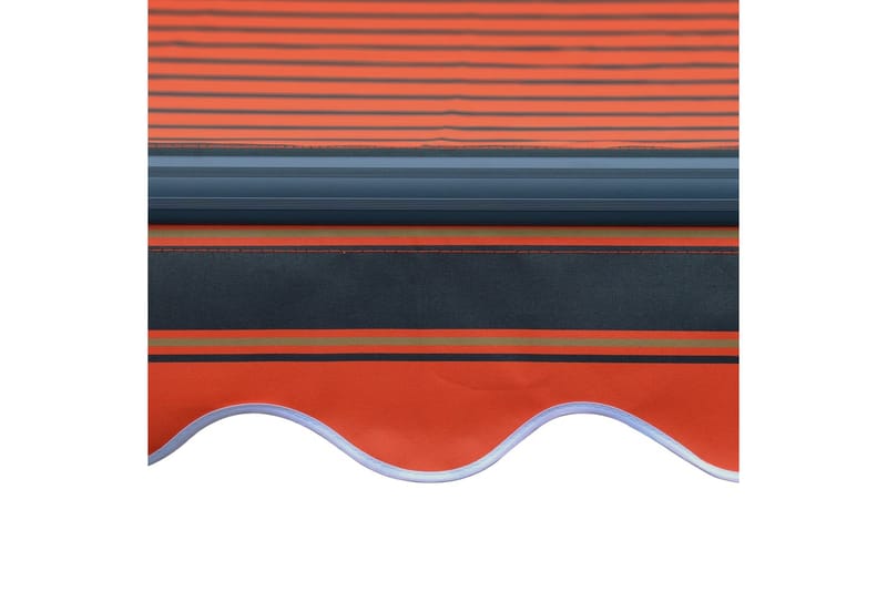 Infällbar markis med vindsensor & LED 300x250 cm orange & br - Orange - Markiser - Fönstermarkis