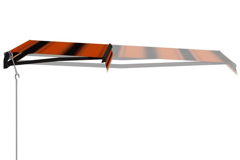 Infällbar markis med vindsensor & LED 350x250 cm orange och - Orange - Markiser - Fönstermarkis