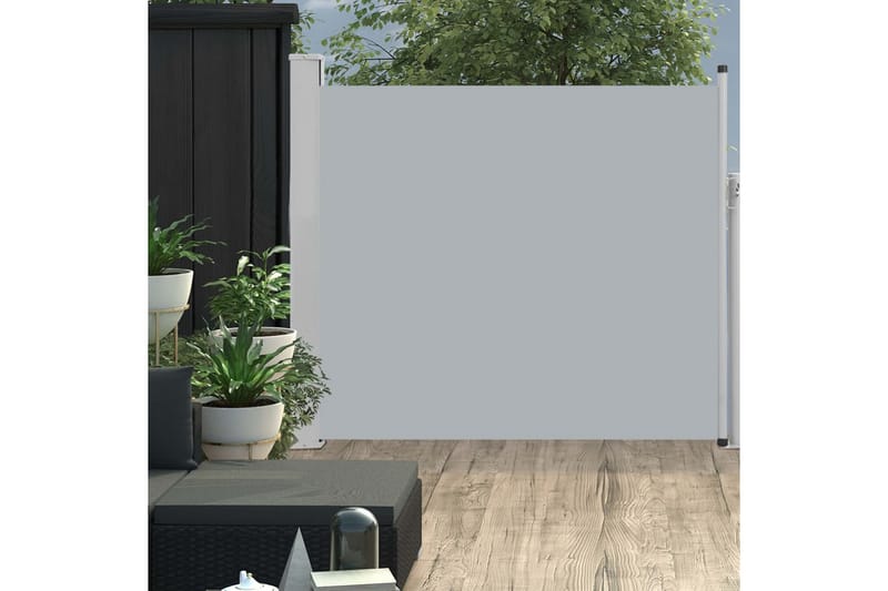 Infällbar sidomarkis 100x300 cm grå - Grå - Sidomarkis - Markiser