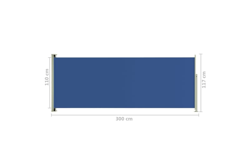 Infällbar sidomarkis 117x300 cm blå - Blå - Sidomarkis - Markiser