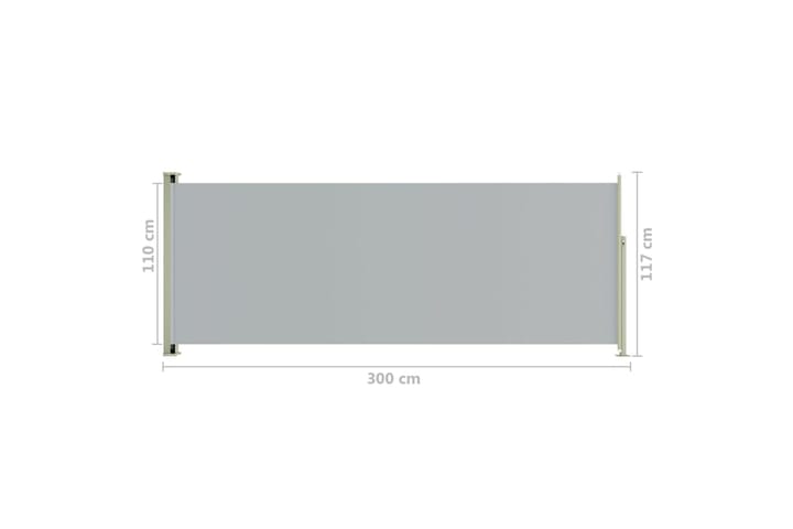 Infällbar sidomarkis 117x300 cm grå - Grå - Markiser - Sidomarkis