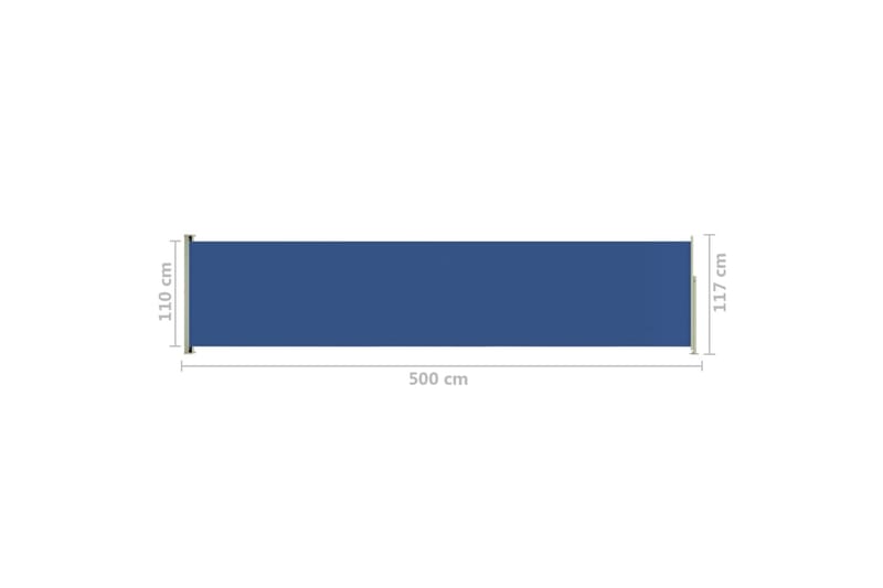 Infällbar sidomarkis 117x500 cm blå - Blå - Sidomarkis - Markiser