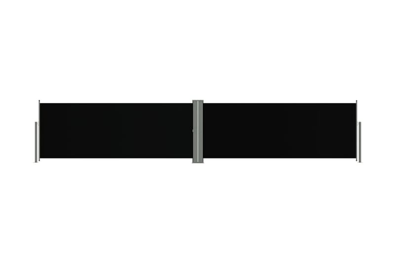 Infällbar sidomarkis 117x600 cm svart - Svart - Sidomarkis - Markiser