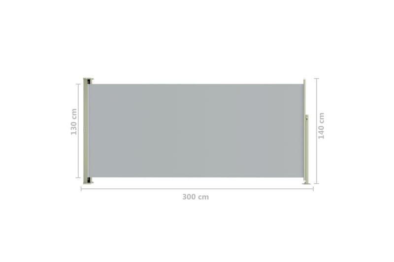 Infällbar sidomarkis 140x300 cm grå - Grå - Markiser - Sidomarkis