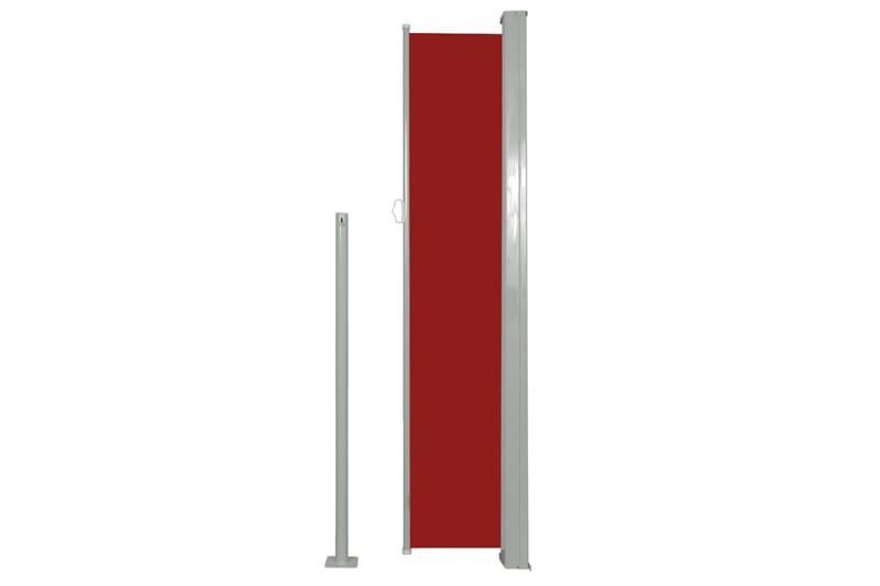 Infällbar sidomarkis 160x500 cm röd - Röd - Sidomarkis - Markiser