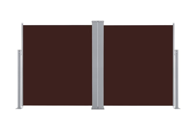 Infällbar sidomarkis 170x600 cm brun - Brun - Sidomarkis - Markiser