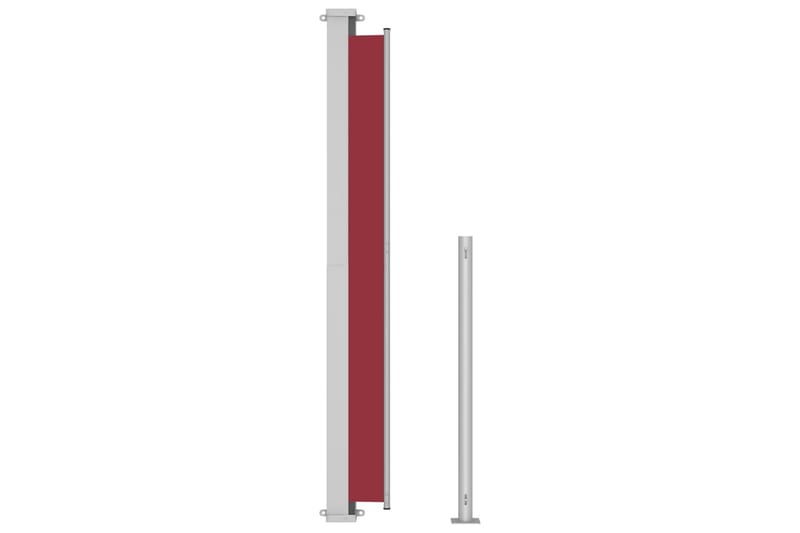 Infällbar sidomarkis 180x500 cm röd - Röd - Sidomarkis - Markiser