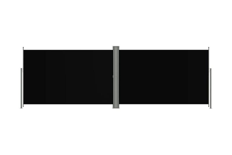 Infällbar sidomarkis 200x600 cm svart - Svart - Markiser - Sidomarkis