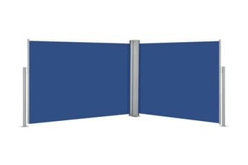 Infällbar sidomarkis blå 100x1000 cm