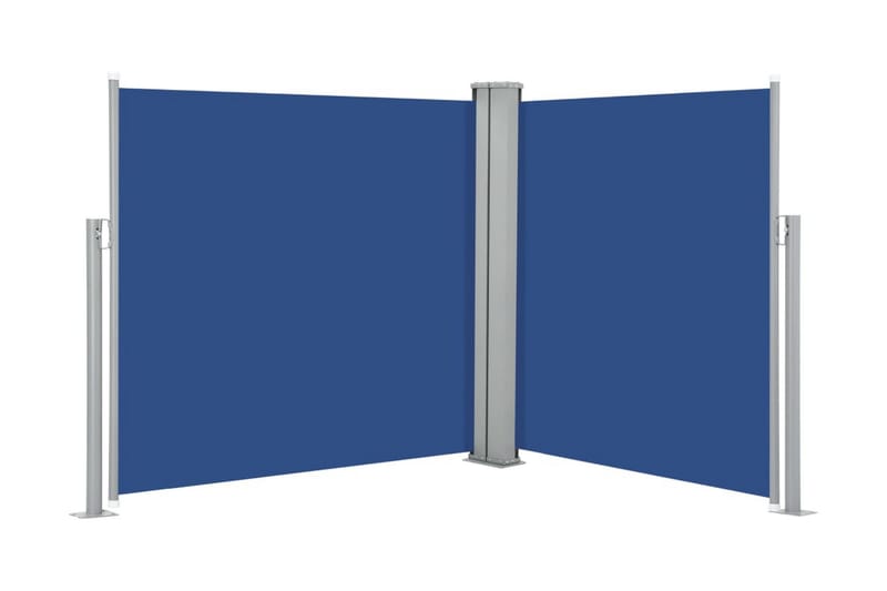 Infällbar sidomarkis blå 100x600 cm - Blå - Sidomarkis - Markiser