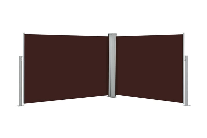 Infällbar sidomarkis brun 100x1000 cm - Brun - Sidomarkis - Markiser