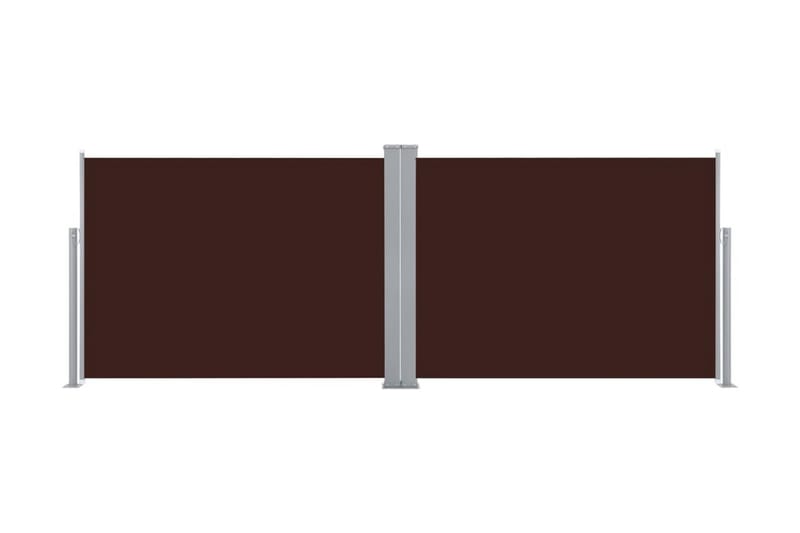 Infällbar sidomarkis brun 100x1000 cm - Brun - Sidomarkis - Markiser
