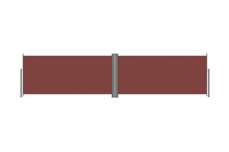Infällbar sidomarkis brun 140x600 cm - Brun - Sidomarkis - Markiser