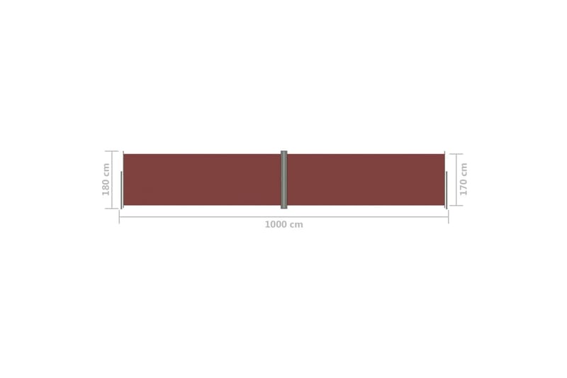 Infällbar sidomarkis brun 180x1000 cm - Brun - Sidomarkis - Markiser