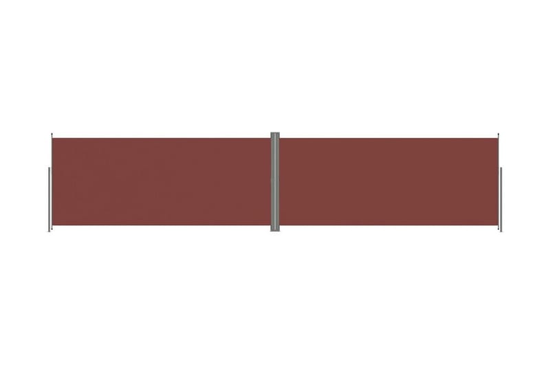 Infällbar sidomarkis brun 220x1000 cm - Brun - Sidomarkis - Markiser