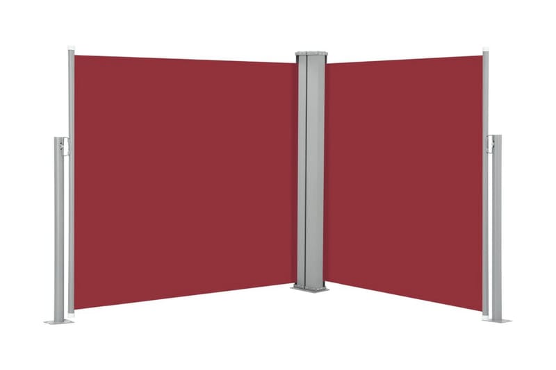 Infällbar sidomarkis röd 100x600 cm - Röd - Sidomarkis - Markiser