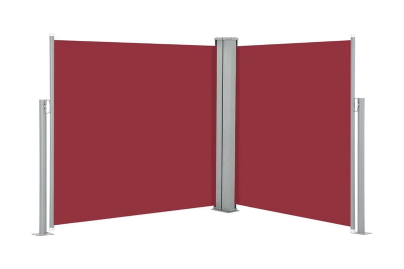 Infällbar sidomarkis röd 120x600 cm - Röd - Sidomarkis - Markiser