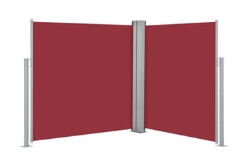 Infällbar sidomarkis röd 140x600 cm