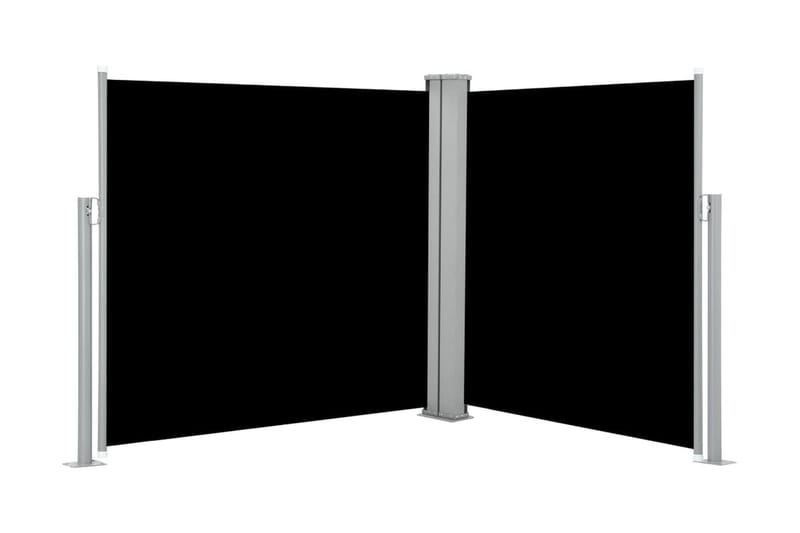 Infällbar sidomarkis svart 100x600 cm - Svart - Sidomarkis - Markiser