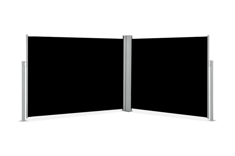 Infällbar sidomarkis svart 140x1000 cm - Svart - Sidomarkis - Markiser