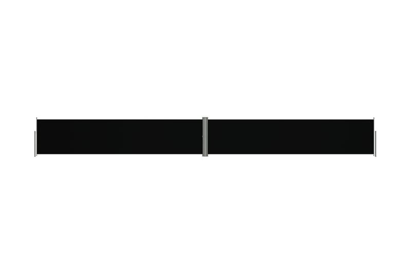 Infällbar sidomarkis svart 140x1200 cm - Svart - Sidomarkis - Markiser